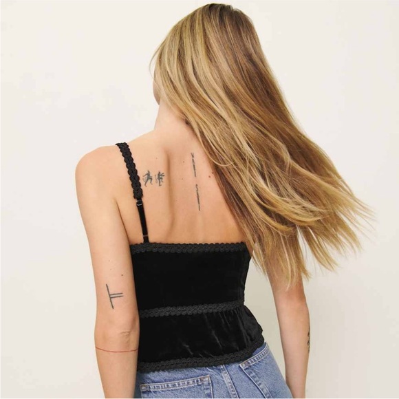 NWT Reformation BLACK MINA BUTTON DOWN CAMI Size 2 - Picture 3 of 7